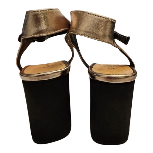 Barca Heels Size 40 Gold and Black - Picture 5 of 10